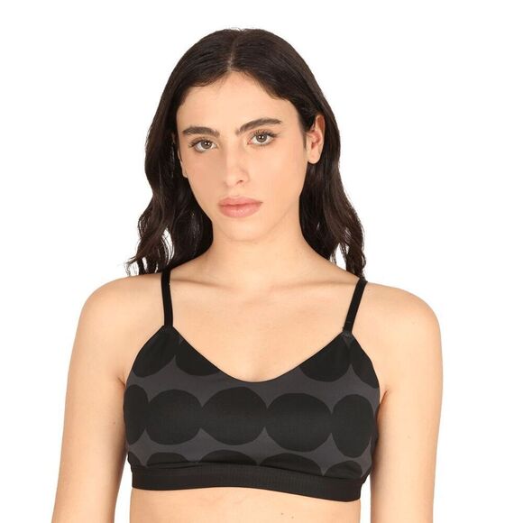 NWOT adidas AM Marimekko All Me Bra Top carbon print black size S - Picture 2 of 5
